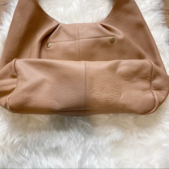 Dune London Dashiing Camel Leather Seam Detail Slouch Bag - Picture 7 of 12